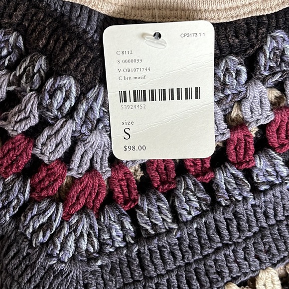 Free People Spring Bound Raglan Crochet Shirt size small - Picture 6 of 8